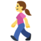Woman Walking emoji on Facebook